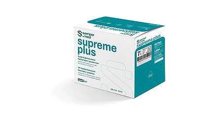 Sempermed Supreme plus sterile latex surgical glove dispenser