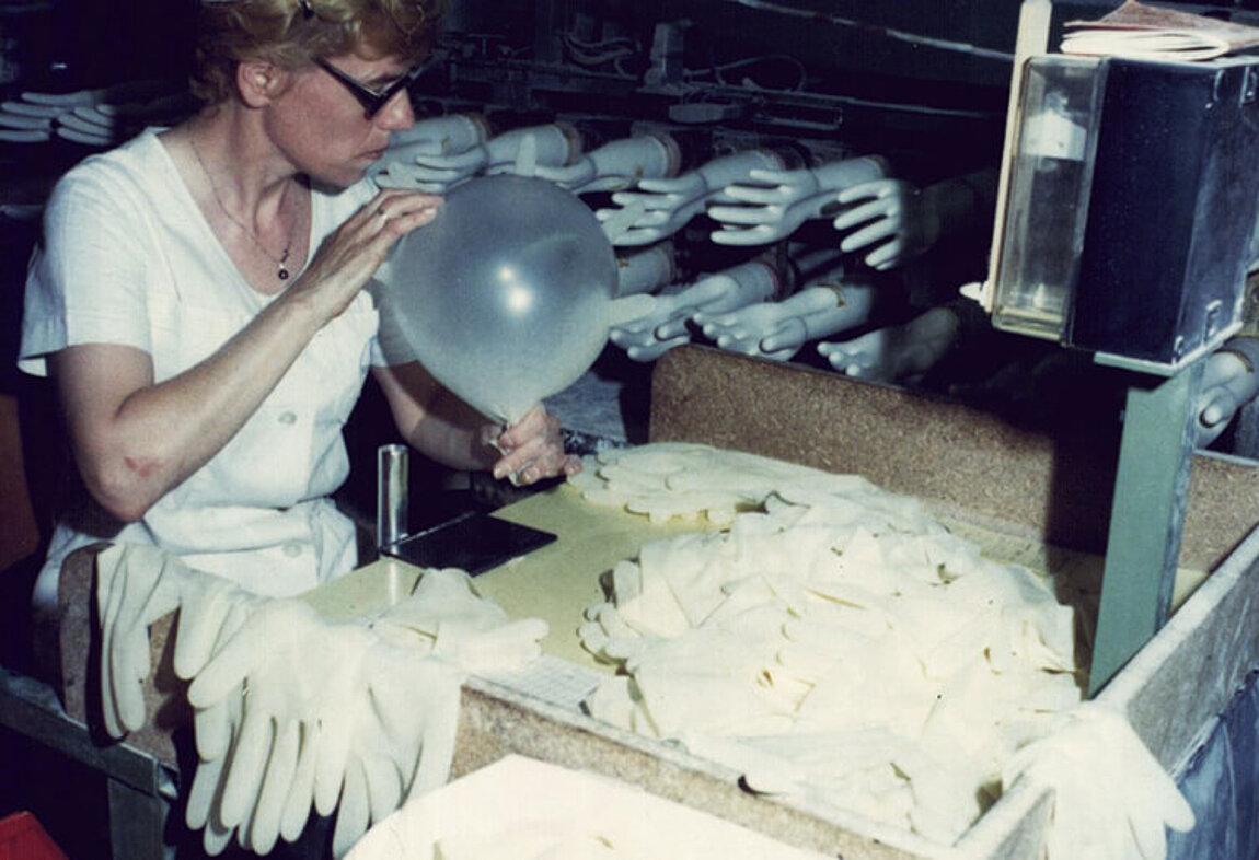 Quality control at Sempermed in the 80ies