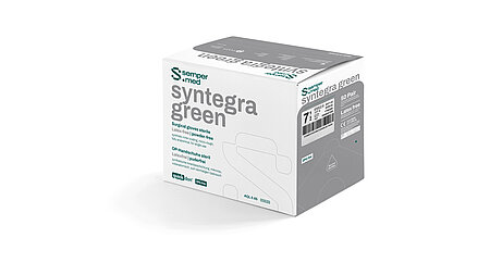 Sempermed Syntegra Green sterile latex-free surgical glove dispenser