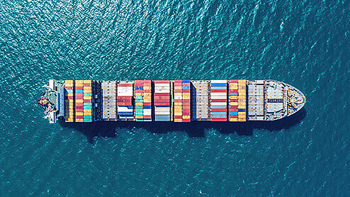 Containership with gloves 